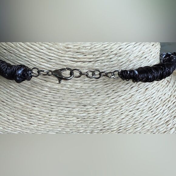 Bandana Necklace UFO Spaceship Alien Black White Twisted New! - Picture 4 of 4